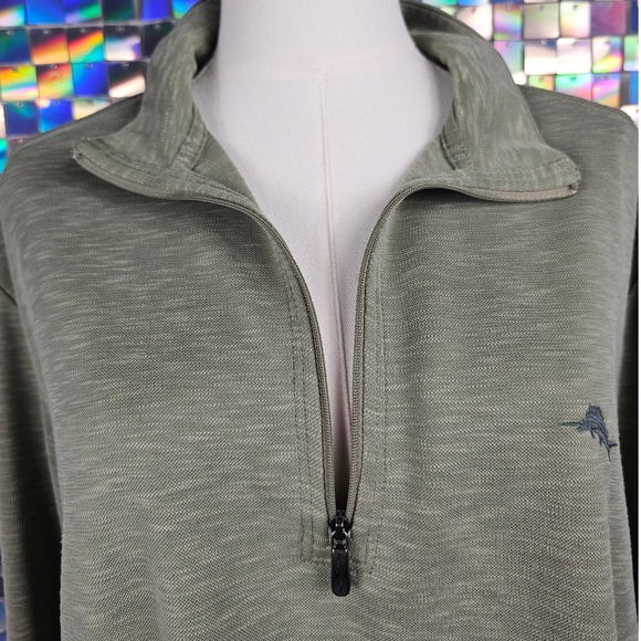 Tommy Bahama Quarter Zip Pullover Long Sleeve Shirt - Picture 3 of 9